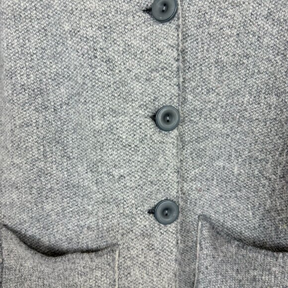 Cocogio Wool Blend Knit Button-Up Blazer Jacket Womens Large Gray Made in Italy - Picture 4 of 10